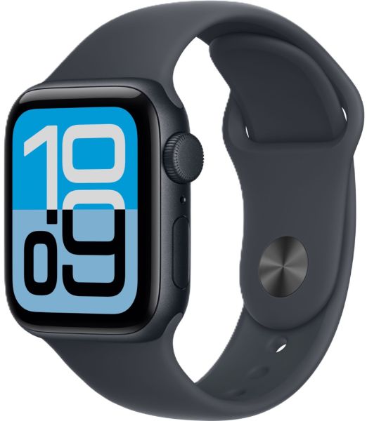 Смарт-часы Apple Watch SE 3 (2025), 44 мм, корпус цвет «полуночный черный», спортивный ремешок цвета «полуночный черный»