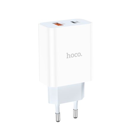 СЗУ блок 3.0A, 20W, 1USB+1Type-C Hoco C97A White