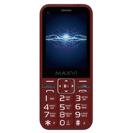 Телефон Maxvi P3 Wine Red