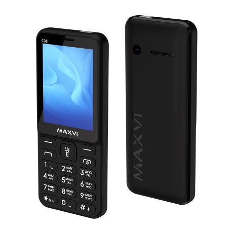 Мобильный телефон MAXVI C38, 1.77”, 2 sim-карты, 600 mAh Черный