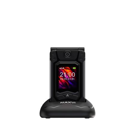 Мобильный телефон MAXVI E10ds, 2.8” + 1.77”, 2000 mAh Черный+Док-станция