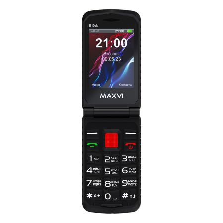 Мобильный телефон MAXVI E10ds, 2.8” + 1.77”, 2000 mAh Красный+Док-станция