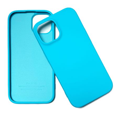 Накладка IPhone 15 бирюзовый с микрофиброй