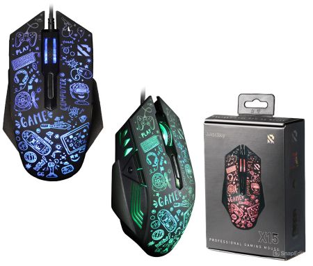 Мышь проводная SmartBuy X15 RUSH оптическая Black