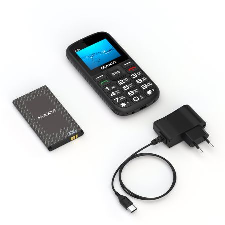 Мобильный телефон Maxvi B201, 2.0”, 2 sim-карты, 1800 mAh Black