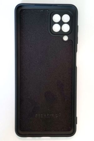 Накладка Samsung A225/A22 (2021) черный Soft Touch с микрофиброй Breaking