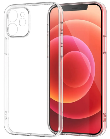 Накладка iPhone 12 прозрачная с закрытой камерой