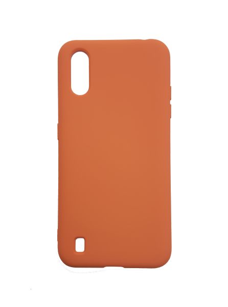 Накладка Samsung A015 silicone case персик