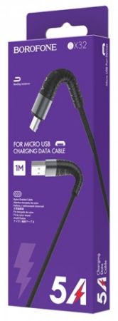 Кабель micro 5A Borofone BX32 Munificent Black