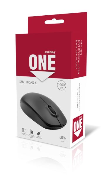 Мышь беспроводная SmartBuy SBM-300AG-K Black