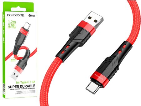 Кабель Type-C - Type-C 60W 3.0A  Borofone BU35 1m Red
