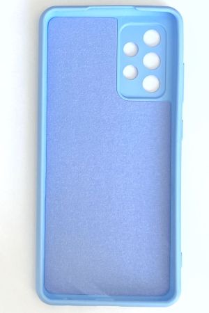 Накладка Samsung A525 / A52 (2021) синий Soft Touch с микрофиброй Nano