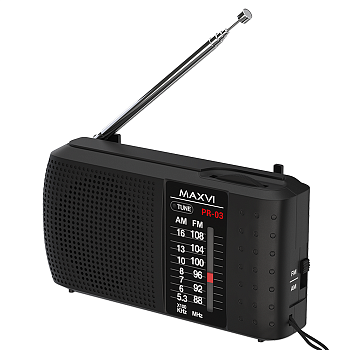 Радио FM-приемник Maxvi PR-03 Black