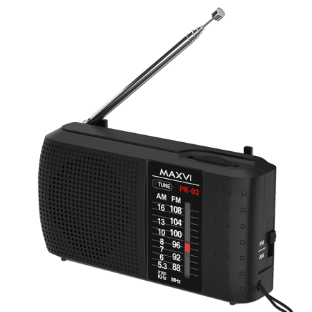 Радио FM-приемник Maxvi PR-03 Black