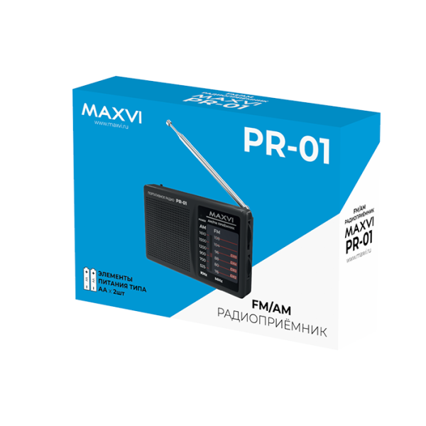 Радио FM-приемник Maxvi PR-01 Gray