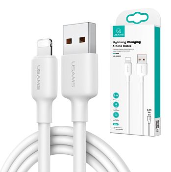 Кабель iPhone Lightning - USB 2.4A Usams US-SJ604 U84 White