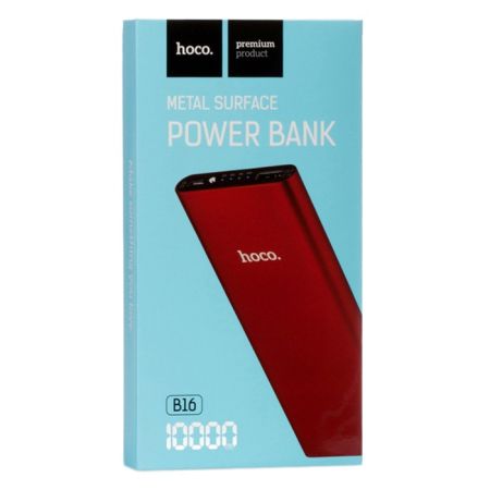 Внешний аккумулятор 10 000мАч HOCO B16 Red