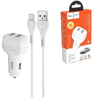 АЗУ micro 2.4A 2USB Hoco Z36 White