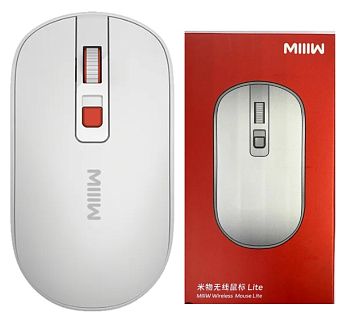 Мышь беспроводная XIAOMI, MIIIW Mouse Lite, Wireless, Android, Mac OS, Micros, оптическая белый