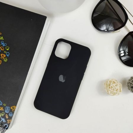 Накладка IPhone 12/12 pro черный silicone case 