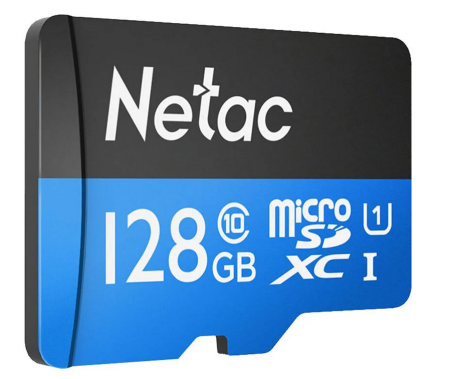 Flash MicroSD -128Gb Class10 без адаптера Netac P500  Standard UHS-I (90 Mb/s) 