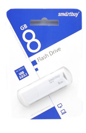 Flash USB 3.0 - 8Gb SmartBuy Clue White
