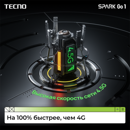 Смартфон TECNO Spark Go 1, 3/64Гб, RU, Dual nano SIM, Startrail Black