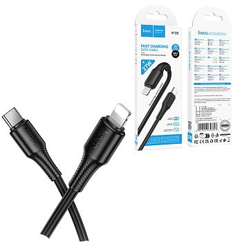 Кабель iPhone Lightning - Type-C 27w HOCO X120 Beneficio 1m Black