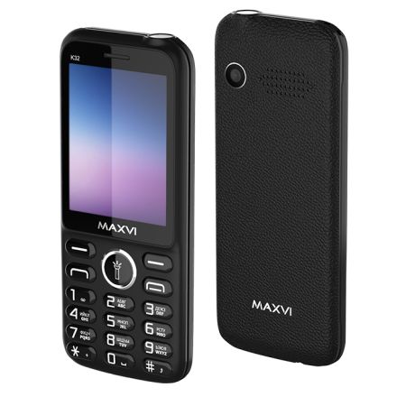 Мобильный телефон Maxvi K32 , 3.2”, 2 sim-карты, 1400 mAh Черный