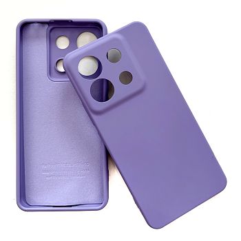 Накладка Xiaomi Redmi Note 13 pro 5G/ Poco X6 5G лаванда с микрофиброй и закрытой камерой