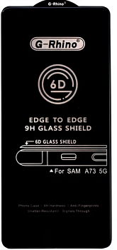 Стекло защитное Samsung A73 (2022) Черное 3D G-Rhino