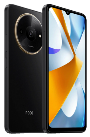 Смартфон Xiaomi Poco C61 3/64Гб, Dual nano SIM,Global для РФ, Black