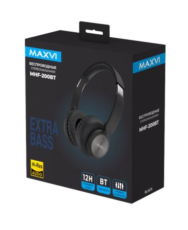 Беспроводные наушники Bluetooth Maxvi MHF-200BT Black