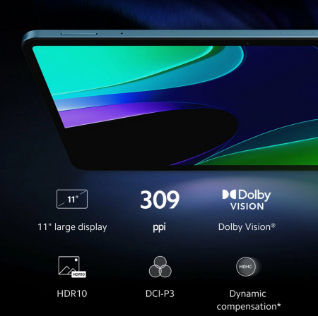 Планшет Xiaomi Pad 6, 6/128гб, 11.0", Wi-Fi, Global, Gravity Gray