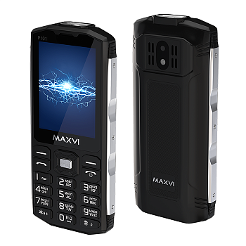 Мобильный телефон MAXVI P101, 2.8”,  2 sim-карты, 3800 mAh Черный