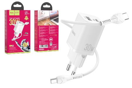 СЗУ Type-c 30W HOCO N13 White