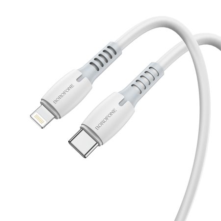Кабель iPhone Lightning - Type-C Borofone BX62 Bonus PD charging White