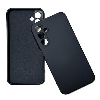 Накладка Samsung A05s черный с микрофиброй и закрытой камерой 