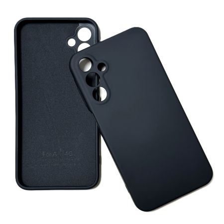 Накладка Samsung A05s черный с микрофиброй и закрытой камерой 