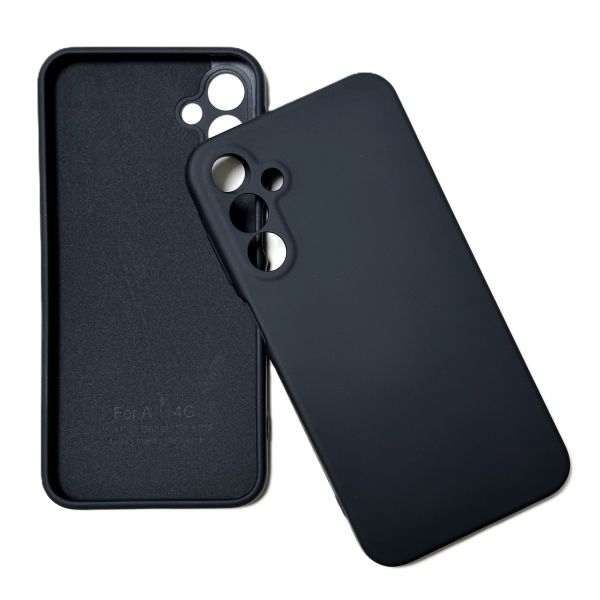 Накладка Samsung A05s черный с микрофиброй и закрытой камерой 