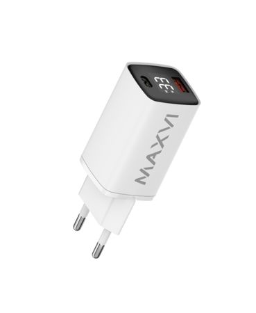 СЗУ блок 33w 1USB + 1Type-C Maxvi A402PD LED White