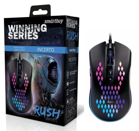 Мышь проводная Smartbuy RUSH Incerto SBM-741G-K Black