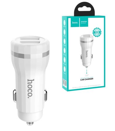 АЗУ блок 2.4A 2USB HOCO Z27 White