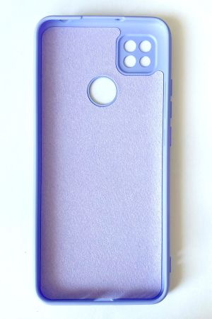 Накладка Xiaomi Redmi 9c/ Redmi 10a сиреневый с микрофиброй закрытая камера