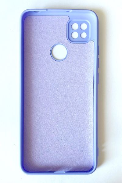 Накладка Xiaomi Redmi 9c/ Redmi 10a сиреневый с микрофиброй закрытая камера