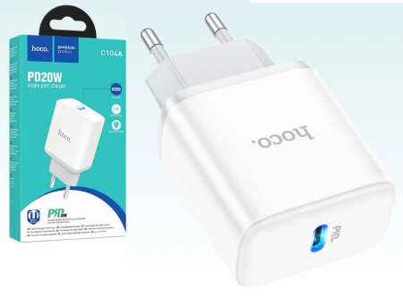 СЗУ блок 3.0A, 20W,1Type-C  Hoco C104A White