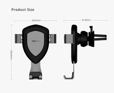 Автодержатель Xiaomi Coowoo Gravity Holder T100 Silver