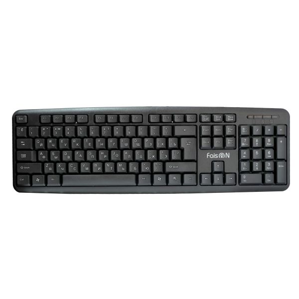 Клавиатура проводная FaisON, Office, KB116 USB Black 