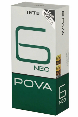 Смартфон Tecno POVA 6 NEO 8/128Гб, Dual nano SIM, Speed Black