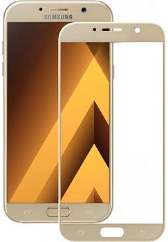 Стекло защитное Samsung A3 2017 Золотое 3D